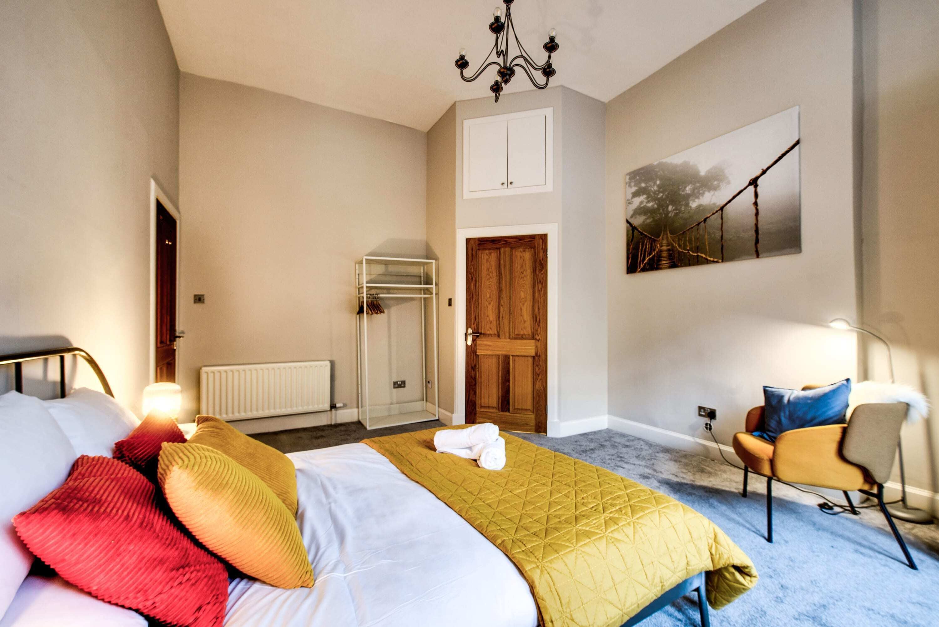 3 bedrooms, iron/ironing board, travel cot, WiFi