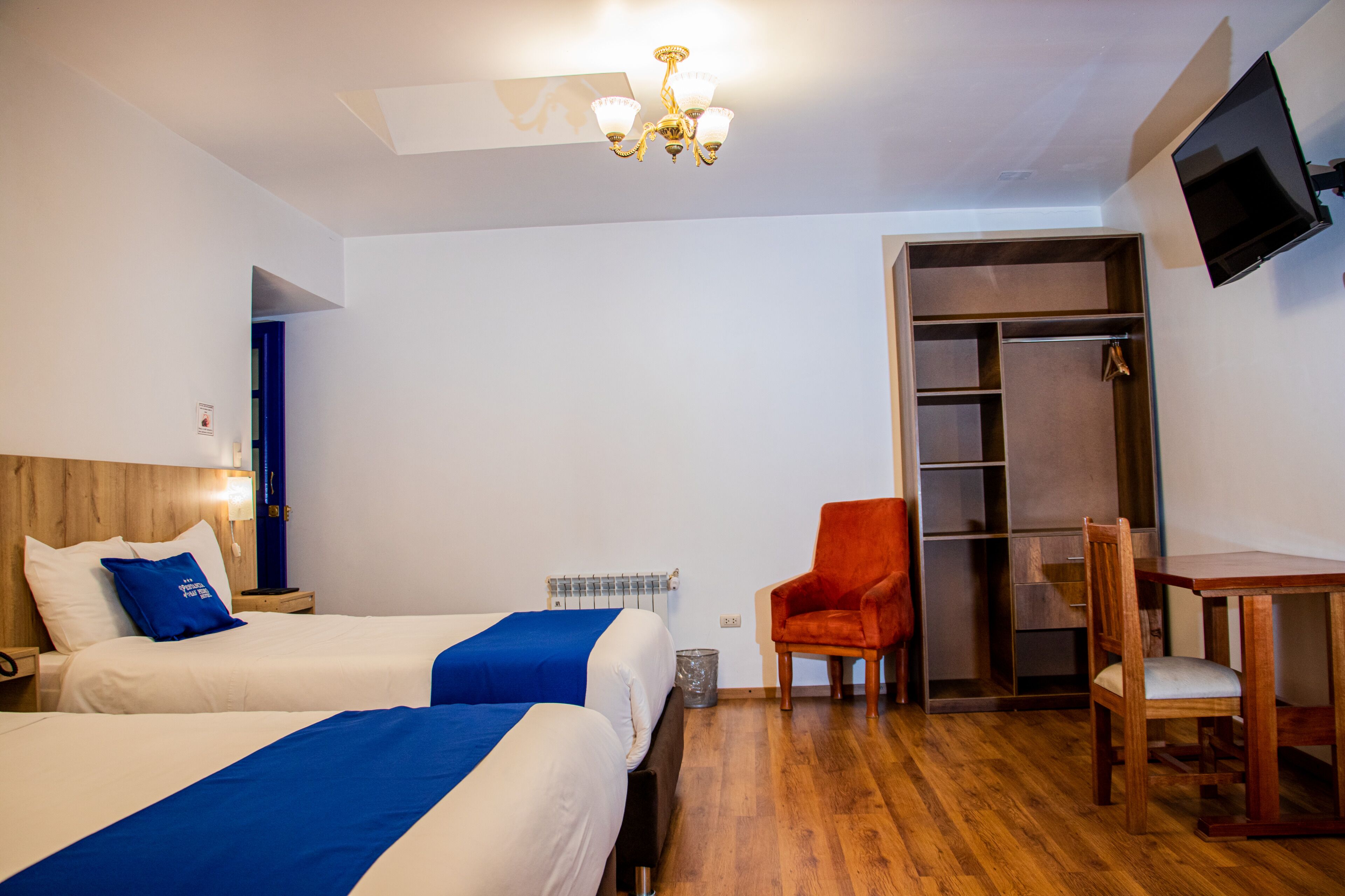 superior double room (2 double beds) | hypo-allergenic bedding, desk, laptop workspace, iron/ironing board