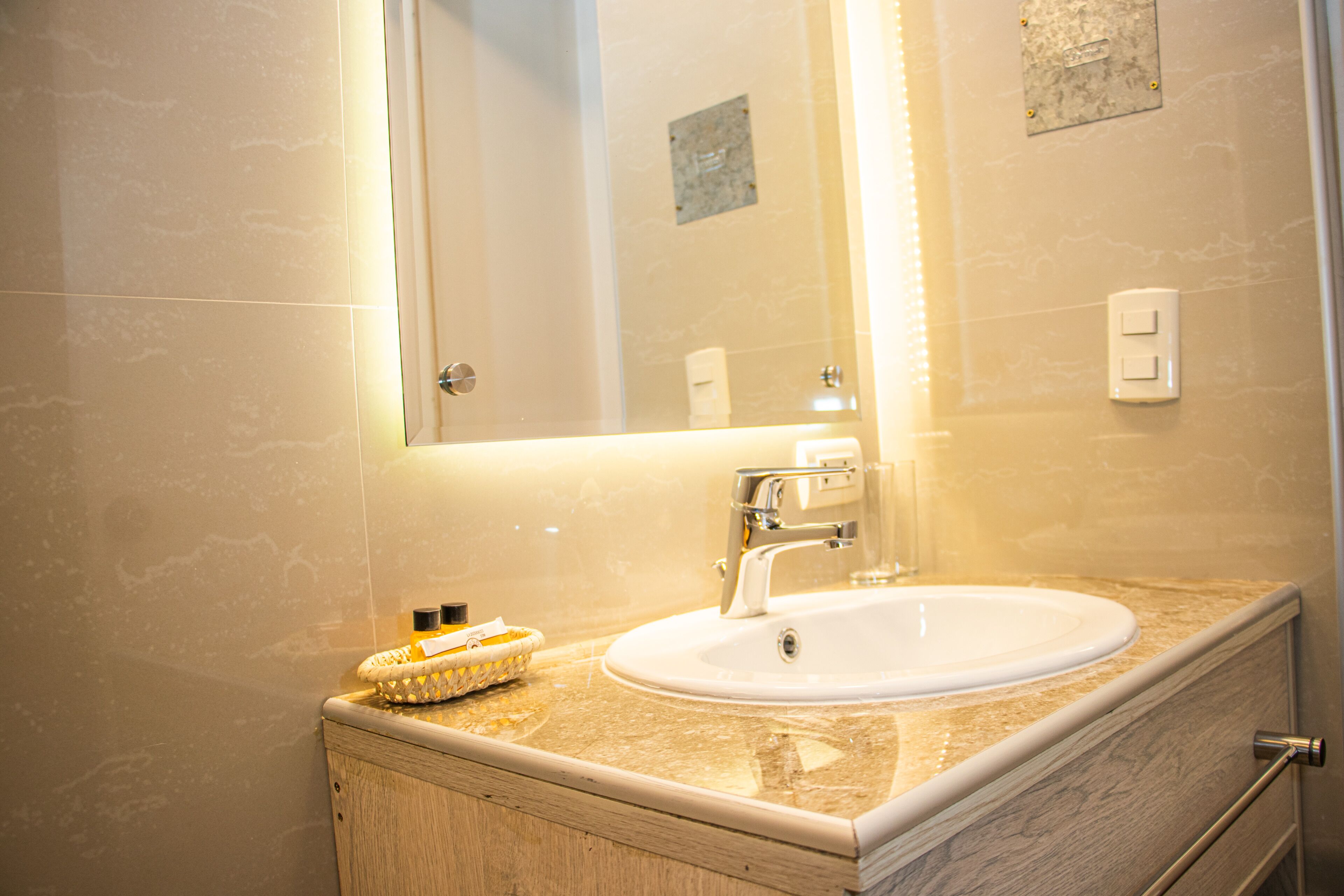 business quadruple room | bathroom | shower, designer toiletries, hair dryer, towels