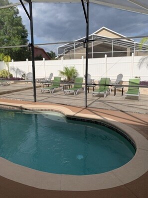 A heated pool