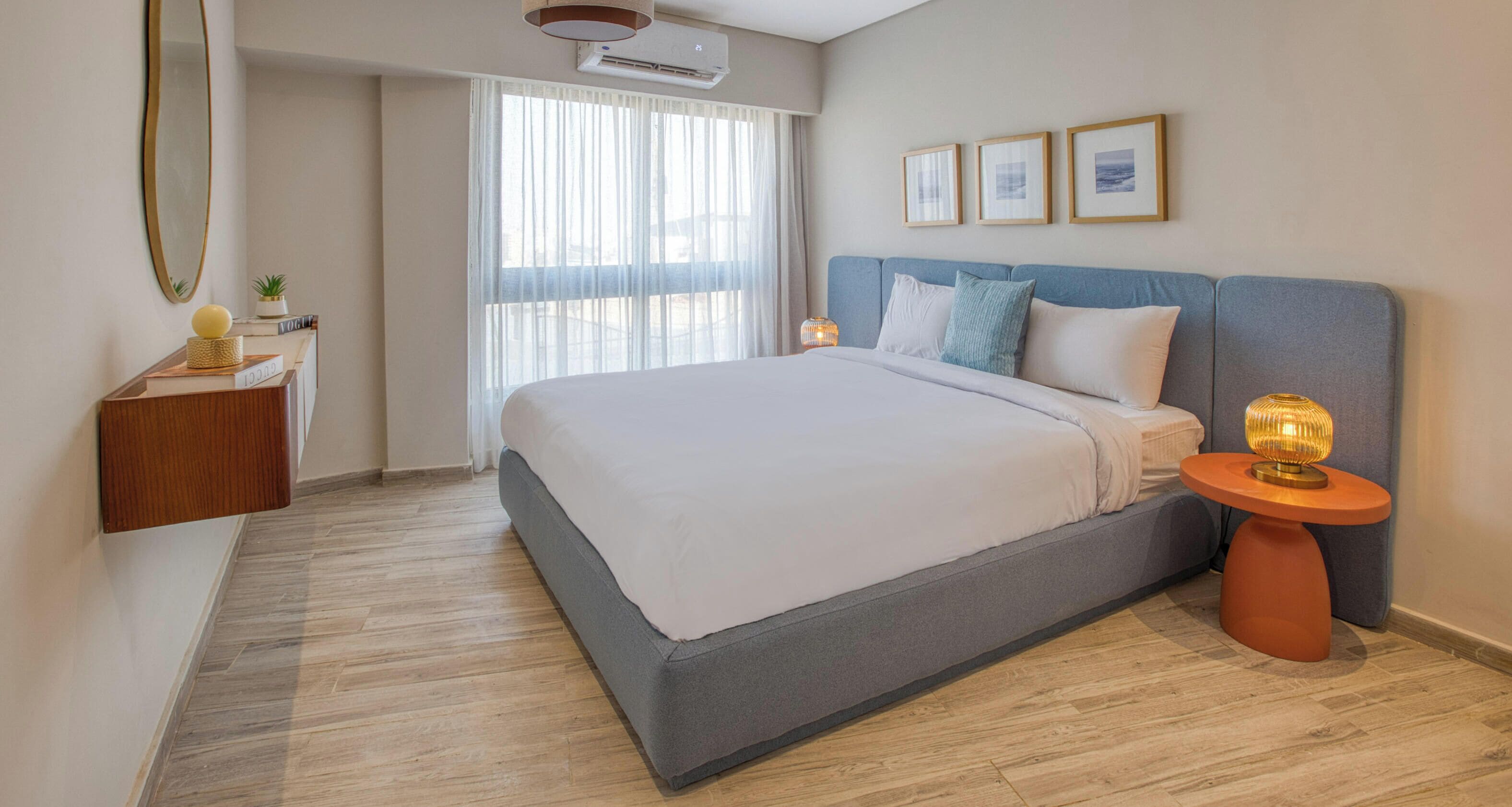 Apartamento | Cofres nos quartos, Wi-Fi de cortesia