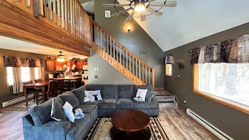 Smart TV, fireplace, video games
