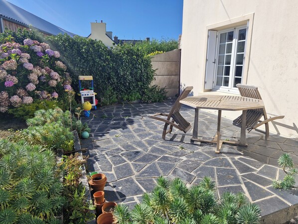 Terrace/patio - Large house with sea view in Lilia (Plouguerneau)