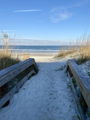 Accommodatie ligt op het strand, ligstoelen, strandlakens
