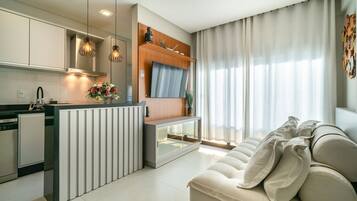 Room | Living area | 32-inch Smart TV with digital channels, TV