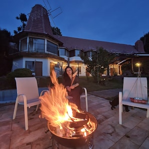 Outdoor banquet area