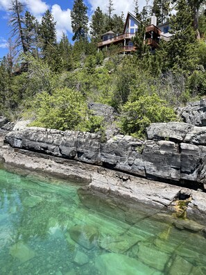 Pool - Fill your soul w/ 400' of PRIVATE waterfront w/ dock, lift, diving board & more! (Bigfork)