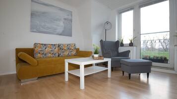 Smart-TV, DVD-Player, Bücher, Musikbibliothek