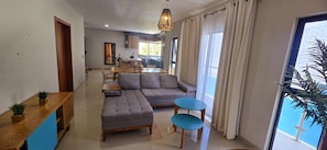 Luxury Villa, 3 Bedrooms, Private Pool | Living area | 32-cm flat-screen TV with satellite channels, TV - Hotel Casa Jima Agave (Tequila)