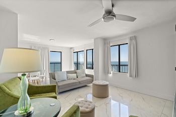 Premium Penthouse, 2 Bedrooms, Kitchen, Ocean View | Individually furnished, iron/ironing board, free WiFi, bed sheets at Grande Beach Resort