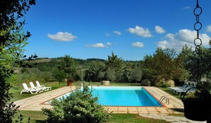 Pool - Wonderful private villa for 20 guests with private pool, WIFI, TV, terrace and panoramic view (Pomarance)
