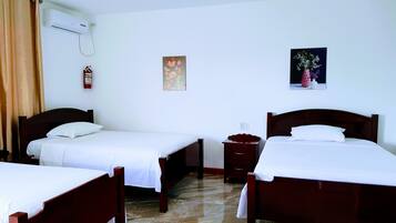 Blackout curtains, iron/ironing board, free WiFi, bed sheets