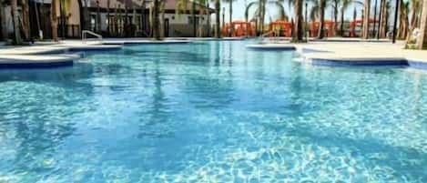Outdoor pool, a heated pool