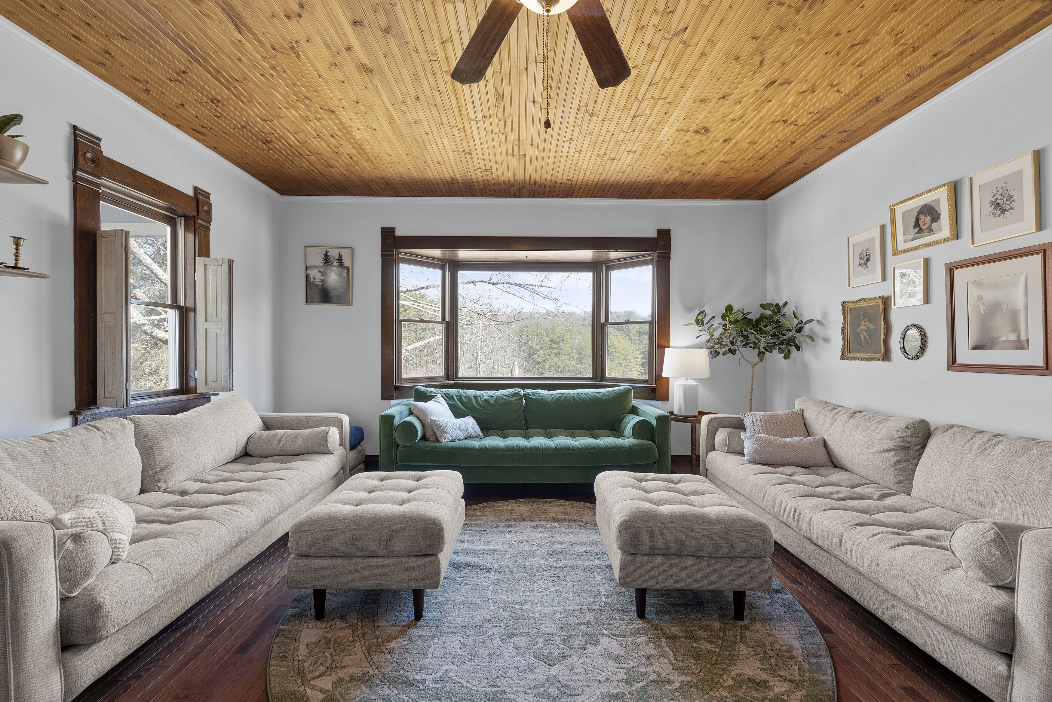 Smart TV, fireplace, video games, DVD player