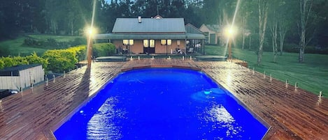Outdoor pool, a heated pool
