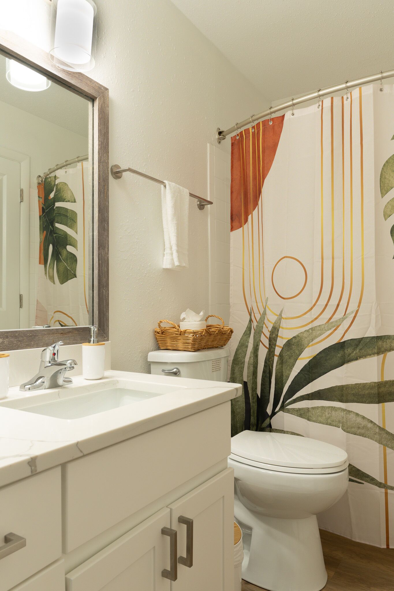 Bathtub, hair dryer, towels, soap