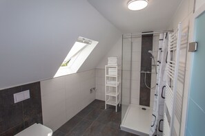 Shower, hair dryer, towels, soap - 5 star FeWo Boddenblick (Glowe)