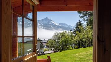 Private Cottage, 1 King Bed, Hot Tub, Mountain View | 露台/庭院