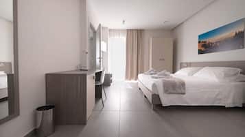 Habitación superior con 1 cama doble o 2 individuales | Ropa de cama de alta calidad, edredones de plumas, minibar y caja fuerte
