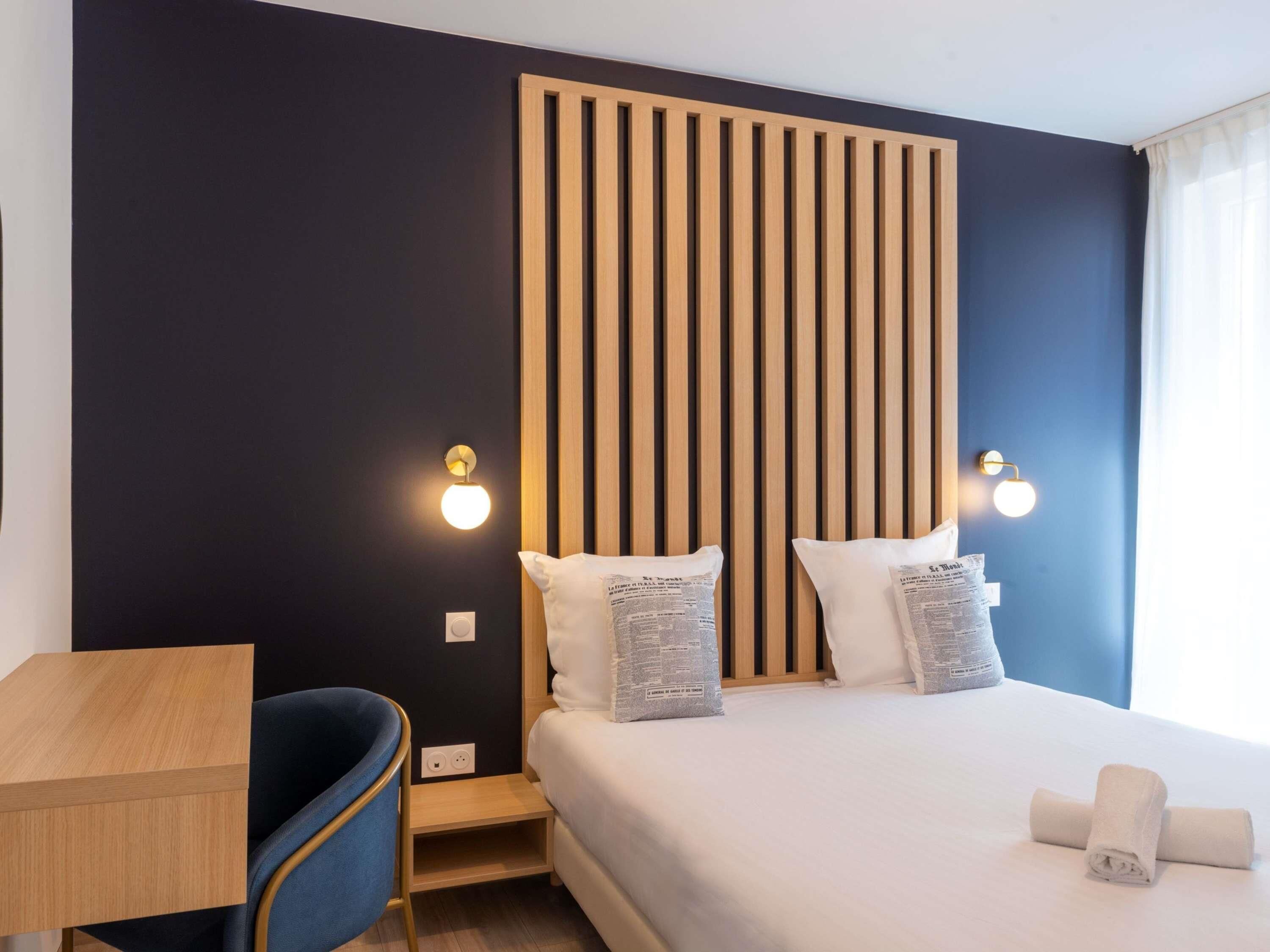 Premium bedding, individually decorated, desk, laptop workspace