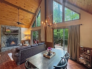 Smart TV, fireplace