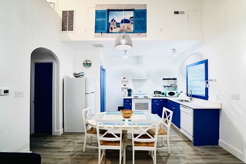 Santorini Cave Style Cottage with Fenced-in Yard