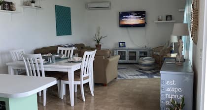 Oceanfront Apartment/Pelican Shores/2 beds, 1 bath/Walk to town/