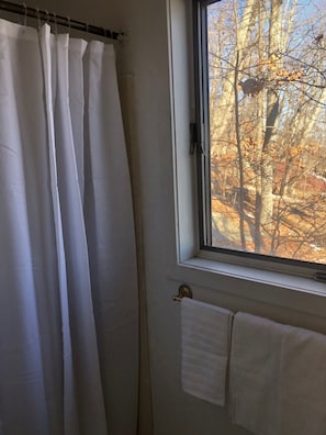 bathroom with shower.