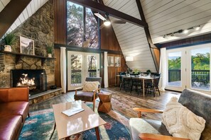 TV, fireplace, video games, Netflix