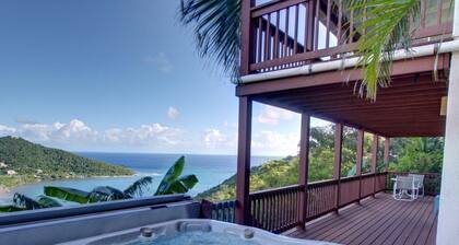 San Costanzo 2 br/ba Delightful breezes, Caribbean views, hot tub and generator!