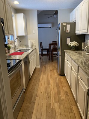 Fridge, microwave, oven, stovetop - Modern Lake House with Pool =Pet Friendly= (Gilford)