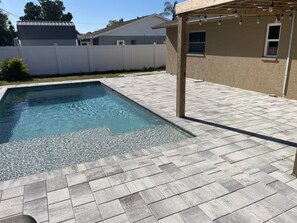 Una piscina riscaldata
