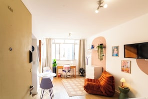 Estúdio | 1 quarto, roupas de cama premium, individualmente decorados