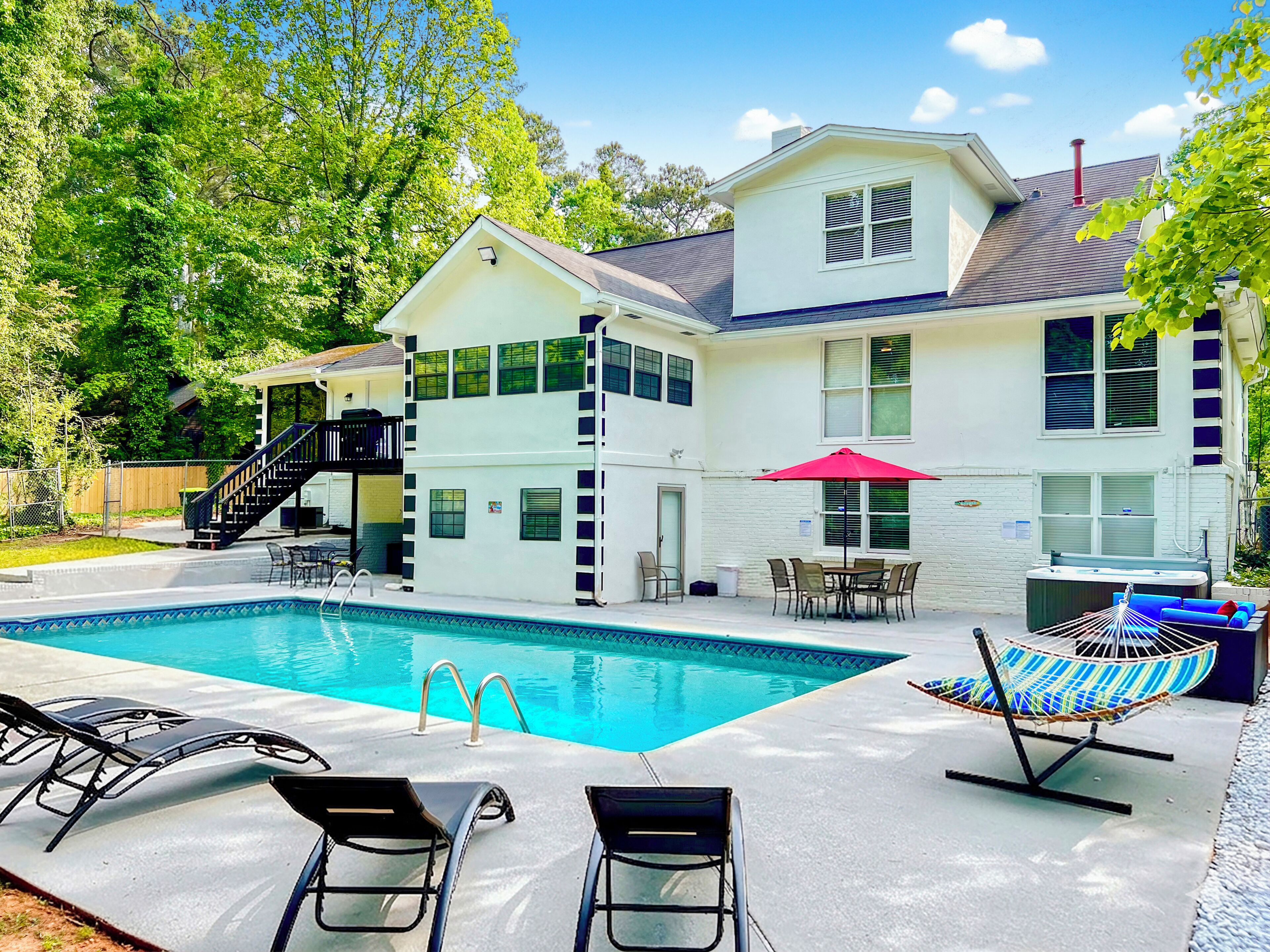 Enjoy a nice cool plunge in our large private over-sized seasonal pool (May-Sep)