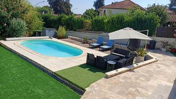 Piscine extérieure, piscine chauffée