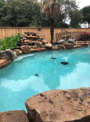 Outdoor pool, a heated pool