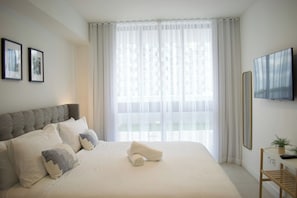 1 bedroom, iron/ironing board, travel crib, WiFi