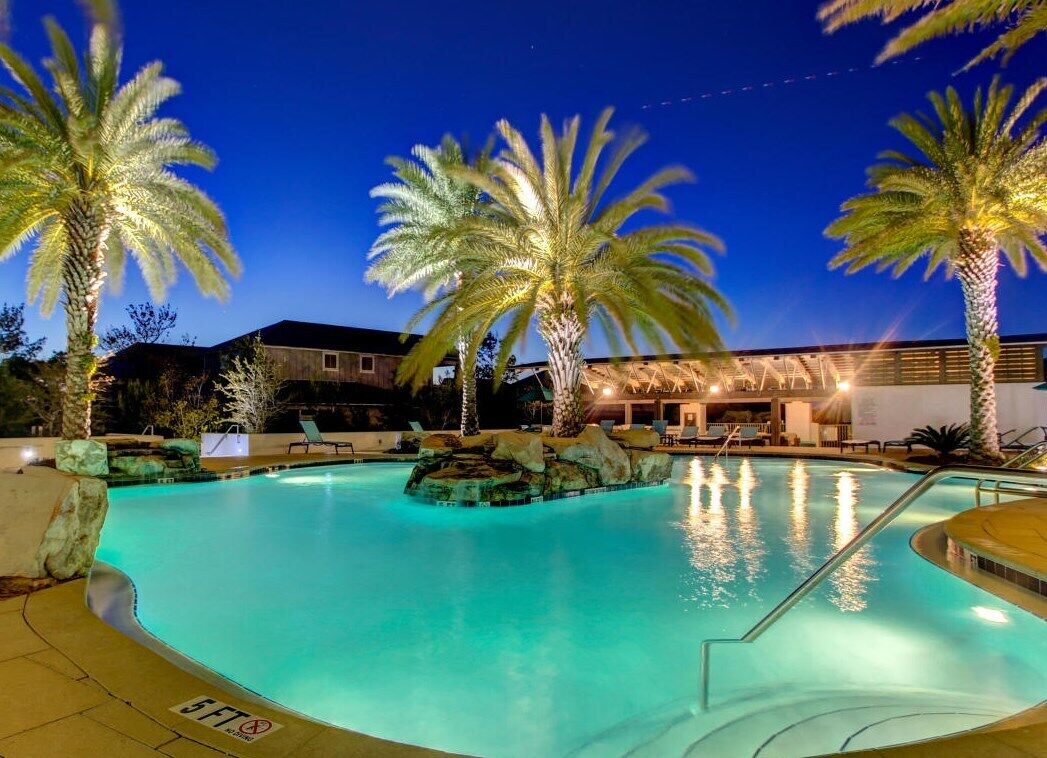 Et oppvarmet basseng