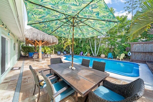 A heated pool