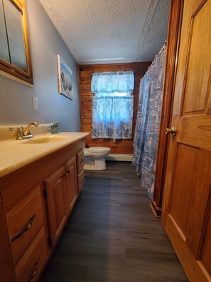 Combined shower/bathtub