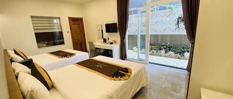 2 chambres, mini-bar avec articles gratuits