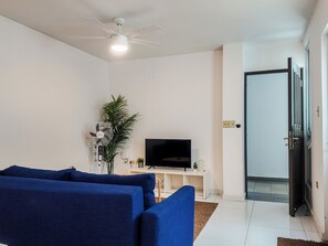 Phòng đơn cơ bản | Khu phòng khách | Smart TV 50-cm có truyền hình vệ tinh, TV, Netflix 