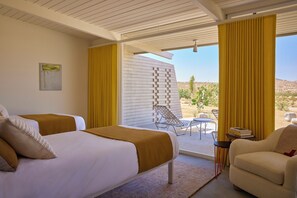 Standard Double Room | Premium bedding, memory foam beds, minibar, laptop workspace - The Bungalows by Homestead Modern at The Joshua Tree Retreat Center (Joshua Tree)