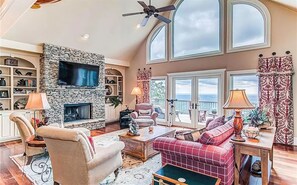 TV, fireplace, DVD player