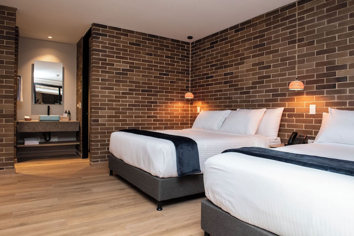 Studiosvit Deluxe | 1 sovrum, sängtillbehör av högsta kvalitet och duntäcken