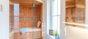 ROB 23 for 7 persons, approx. 86 sqm, sauna, whirlpool - Feriendorf Robbenplatte