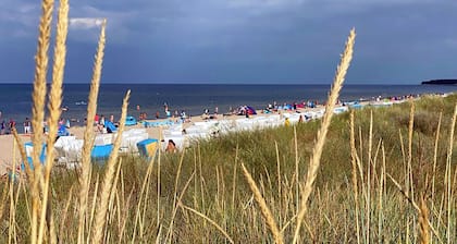 Vacation homes island Usedom house Jojo 7 -view of the Achterwasser- sauna, whirlpool