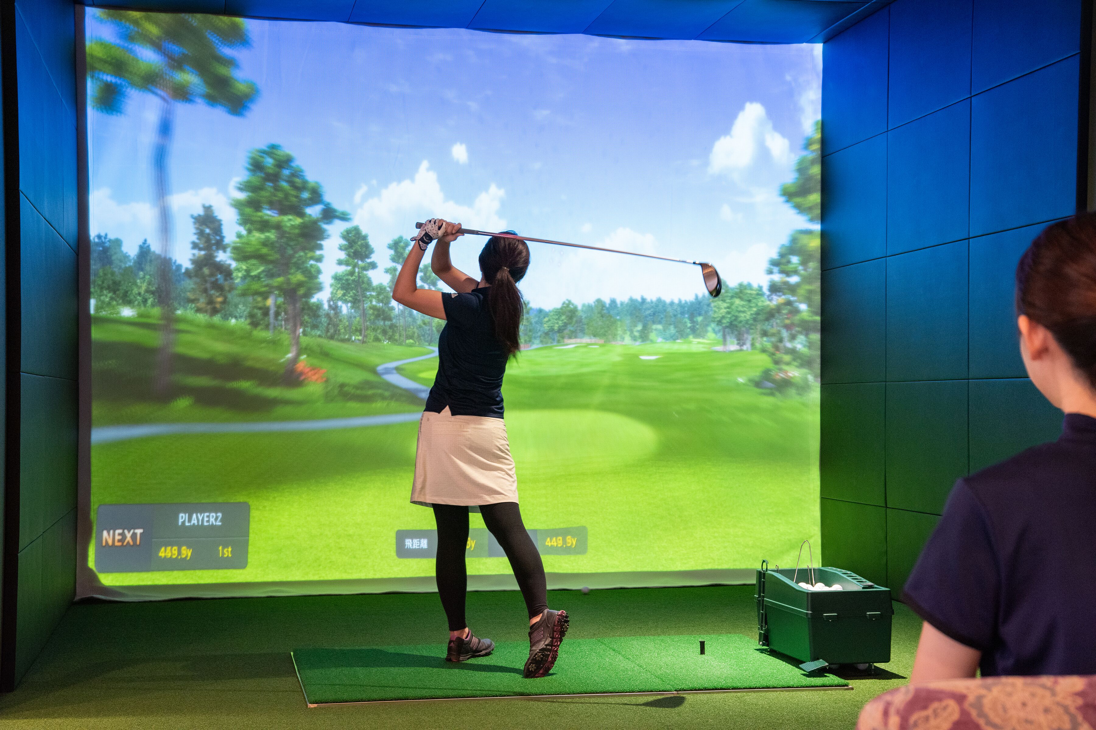 Practice de golf couvert