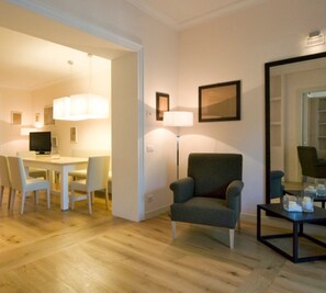 Appartement Familial, 1 chambre (Palagio 5 in chianti with Shared pool) | Coin séjour