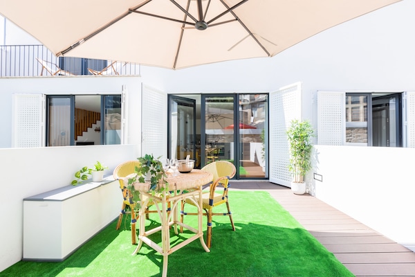 Quarto, 1 cama de casal | Terraço/pátio